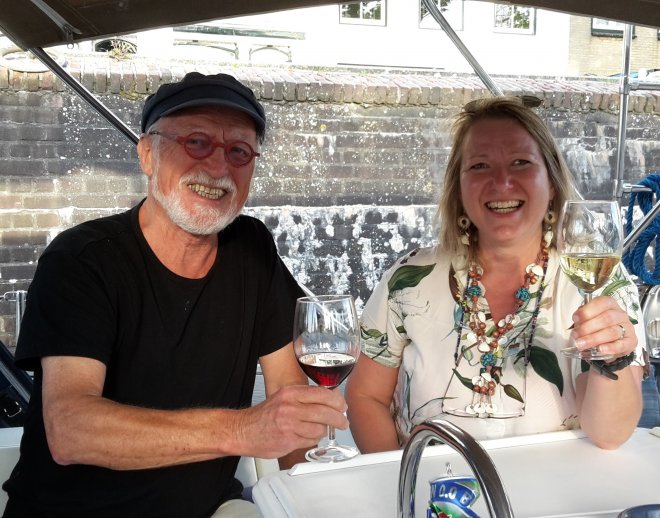 Livia L., mede-Antarcticareizigster, op bezoek.