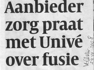 Koptekst in de Volkskrant van 24-10-2008