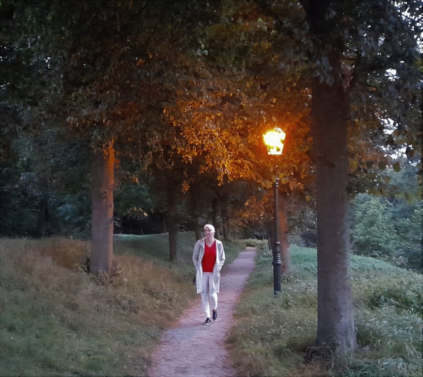 Gisteravond over de stadswal op weg naar de haven.