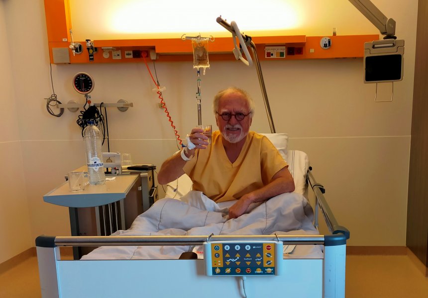 Het is gelukt. Terug op de afdeling Oncologie.