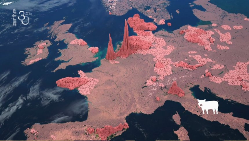 De concentratie van varkensbedrijven in Nederland is uitermate schadelijk voor natuur en gezondheid (bron: arte tv)
