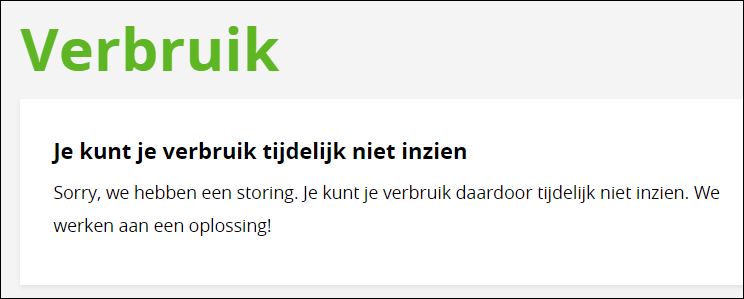 Onze persoonlijke pagina bij EnergieDirect. D e hele week al..
