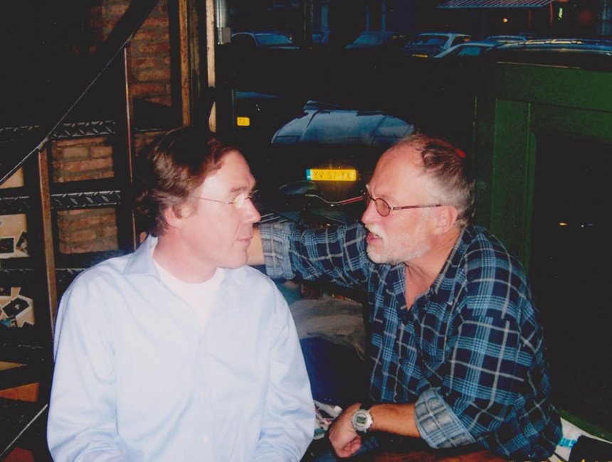 Ron B. en ik in 2013 in Amsterdam bij de verjaardag van Floor.