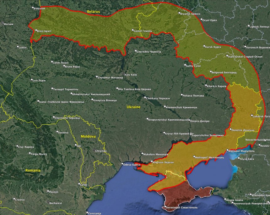 Bereik van de Ground Launched Small Diameter Bomb: 150 kilometer (beeld: Ukraine Battle Map)
