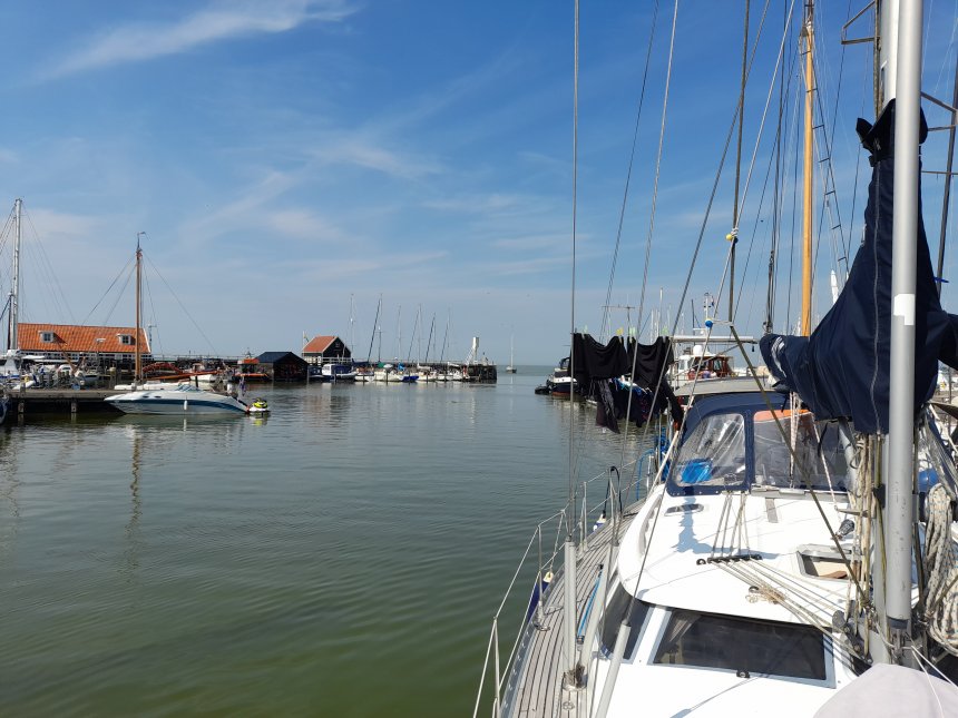 Hindeloopen. Bij de Dulce deden ze de was (foto van gisteren).