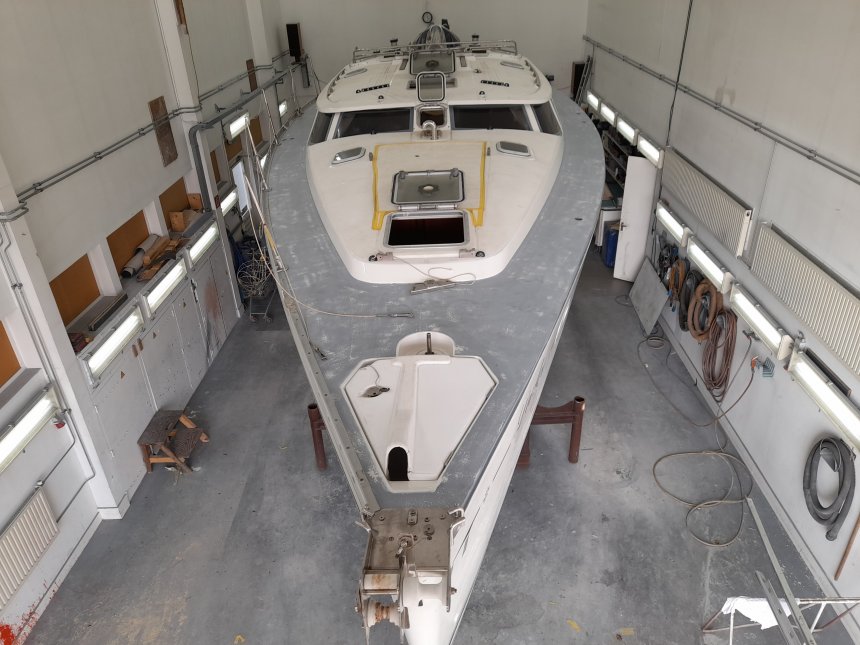 Dulce vandaag in de schilderhal van Jachtwerf Rexwinkel.