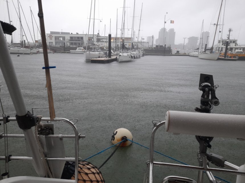 De bui van vanmorgen halfzeven.