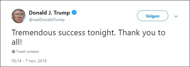 tremendous succes trump tweet