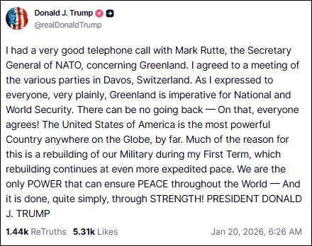 truth social trump over rutte